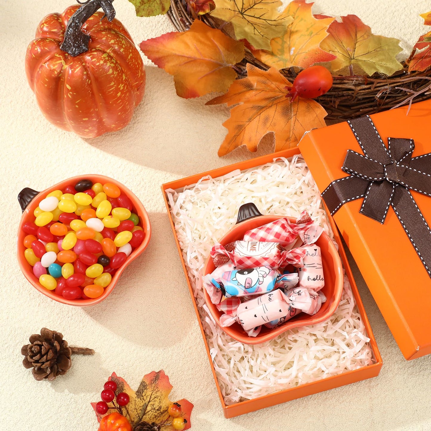 8 Pcs Fall Ramekins 6 oz Oven Safe Pumpkin Ceramic Ramekins Small Creme Dishes Dipping Pumpkins Baking Dish Thanksgiving Pumpkin Shaped Bowl Plates for Kitchen Party Snack Serving Dip Sauce Condiments