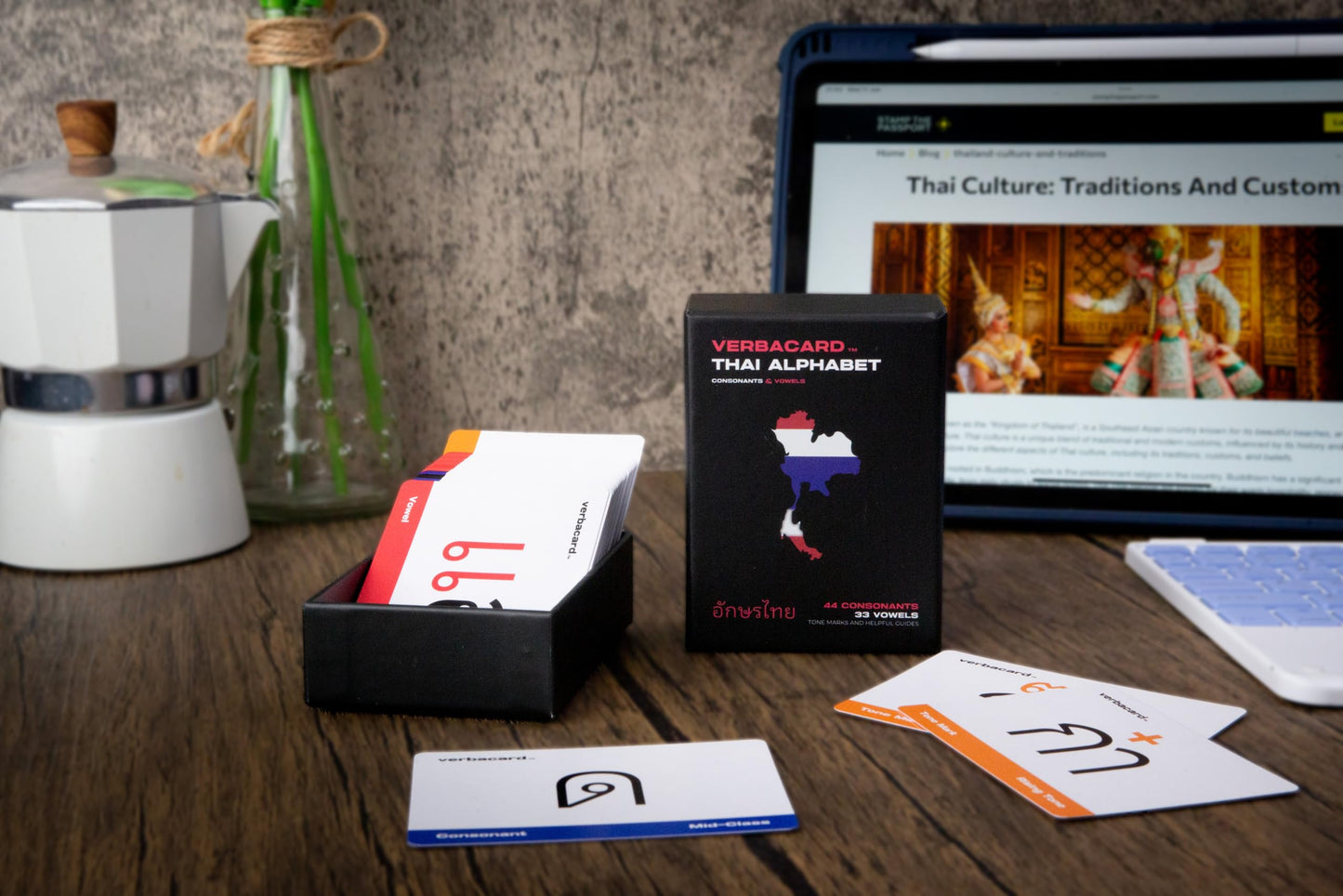 Thai Alphabet Flashcards ā Learn Thai Script Fast | Study Deck with 44 Consonants, 33 Vowels, Tone Marks & Romanized Guides | Thai Language Starter Kit for Beginners & Travelers