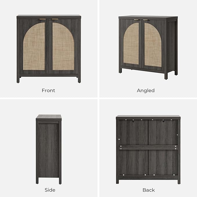 SICOTAS Rattan Sideboard Buffet Cabinet