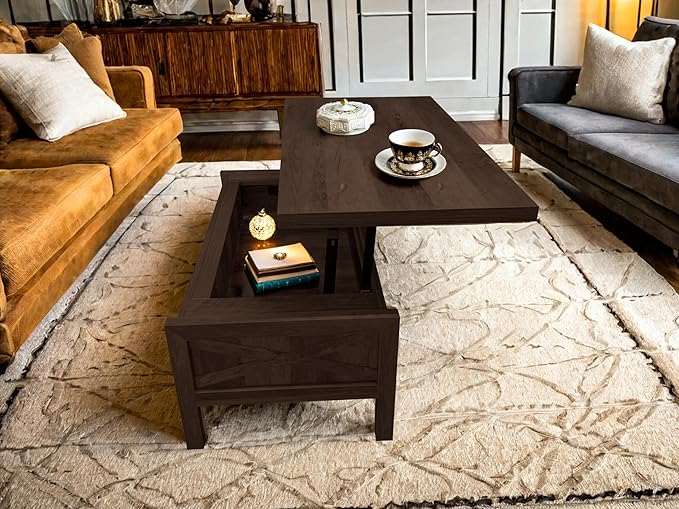 Lift Top Coffee Table with Hidden Compartment, Storage Coffee Table with Lift