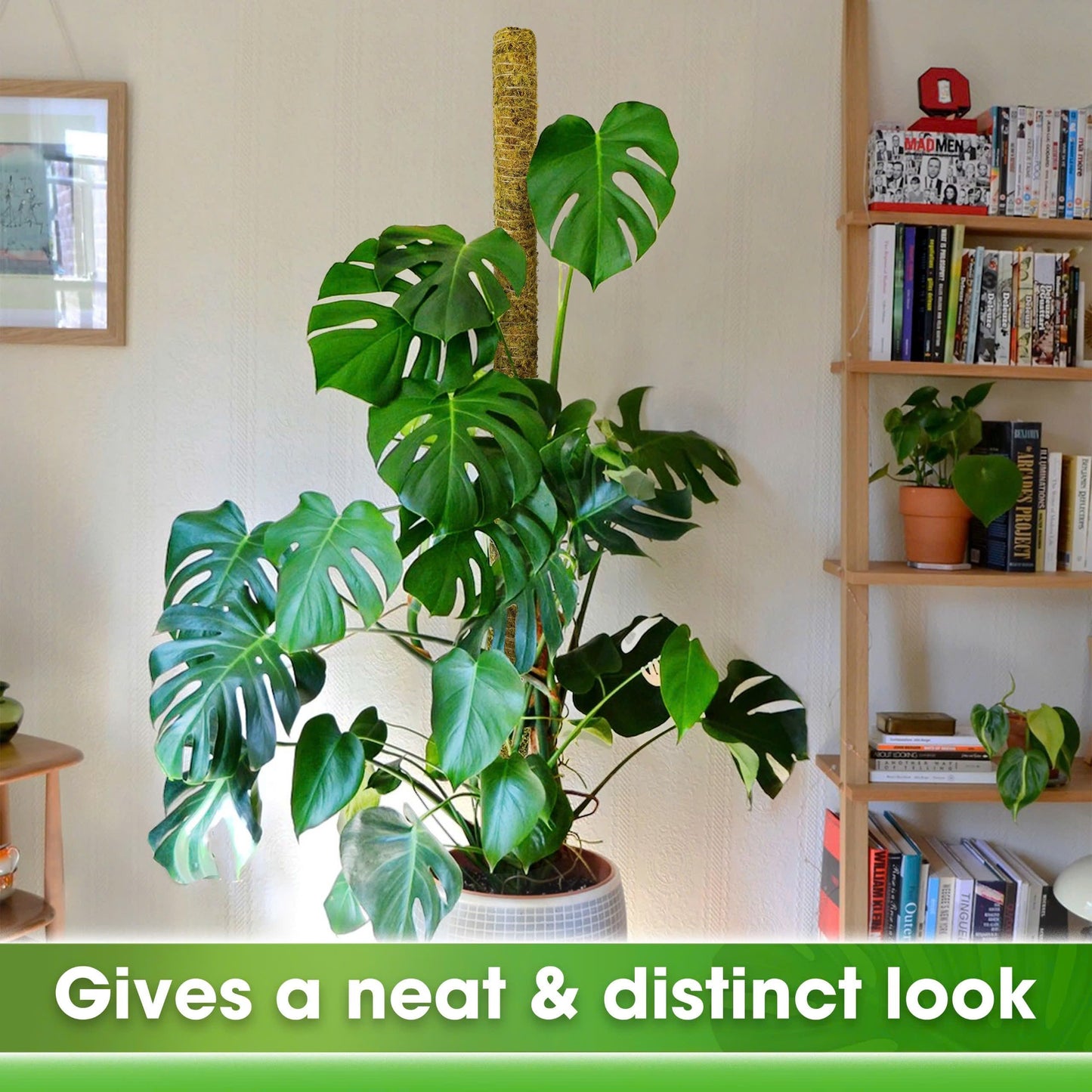 DUSPRO 59 Inches Non-Bendable Pole for Big Climbing Plants, Large Moss Pole for Monstera, Indoor Plant Stakes, Support (1pc., 59'')