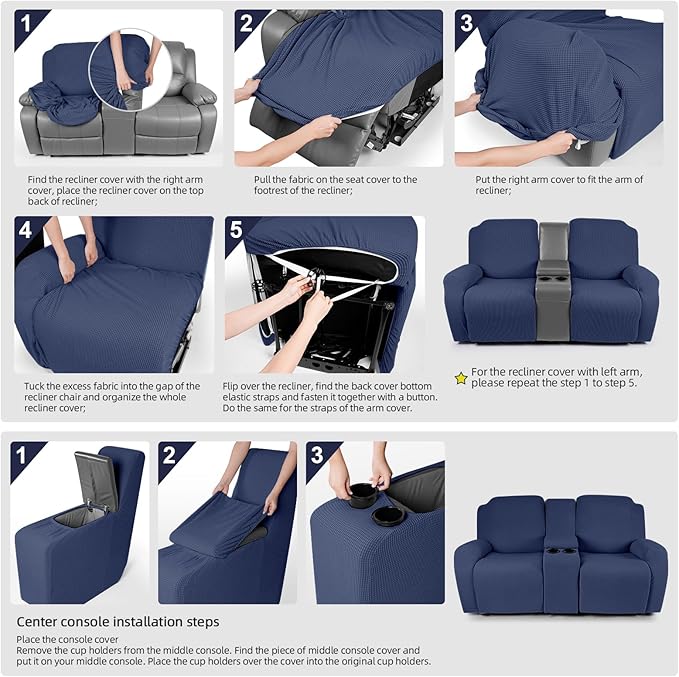 TAOCOCO Loveseat Recliner Cover
