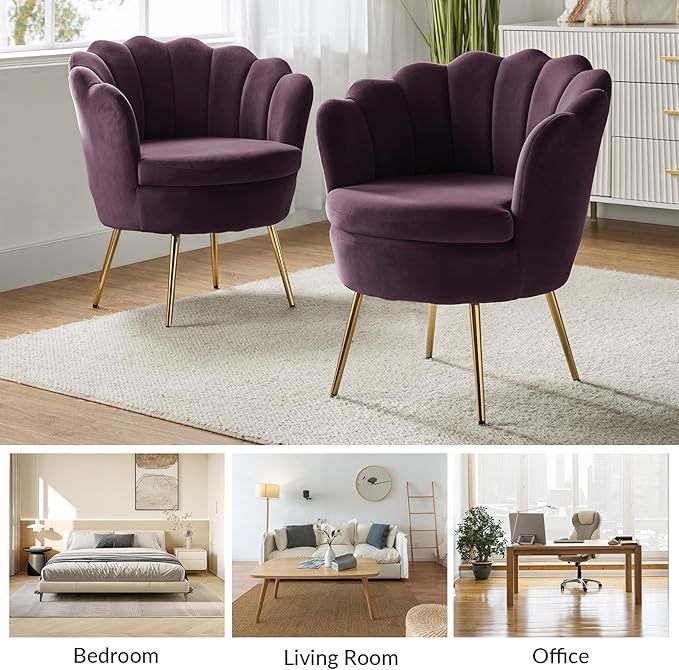 HULALA HOME Modern Velvet Accent Chair