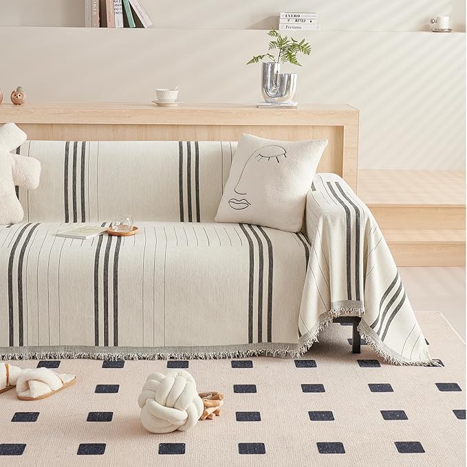 DREAMINGO Couch Cover for Armchair Reversible Chenille Chair Sofa Protector