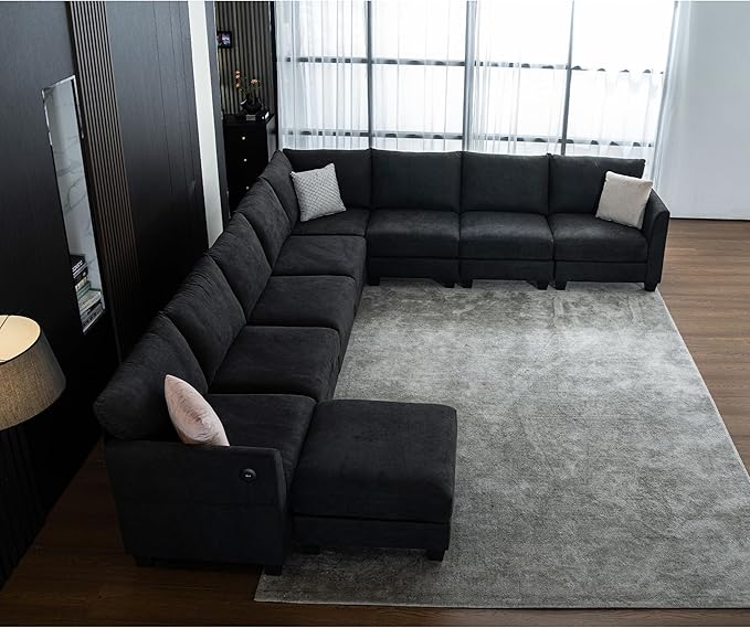 150.4" Large Sectional Couches for Living Room, 8 Seater L Shaped Modular