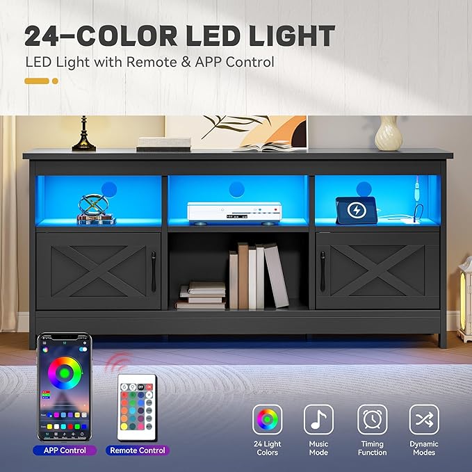 YITAHOME TV Stand for 65 Inch TVs, Entertainment Center
