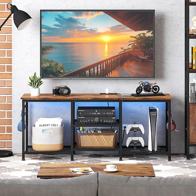 YGEOMER TV Stand for Up to 55 Inch Tvs, Entertainment Center