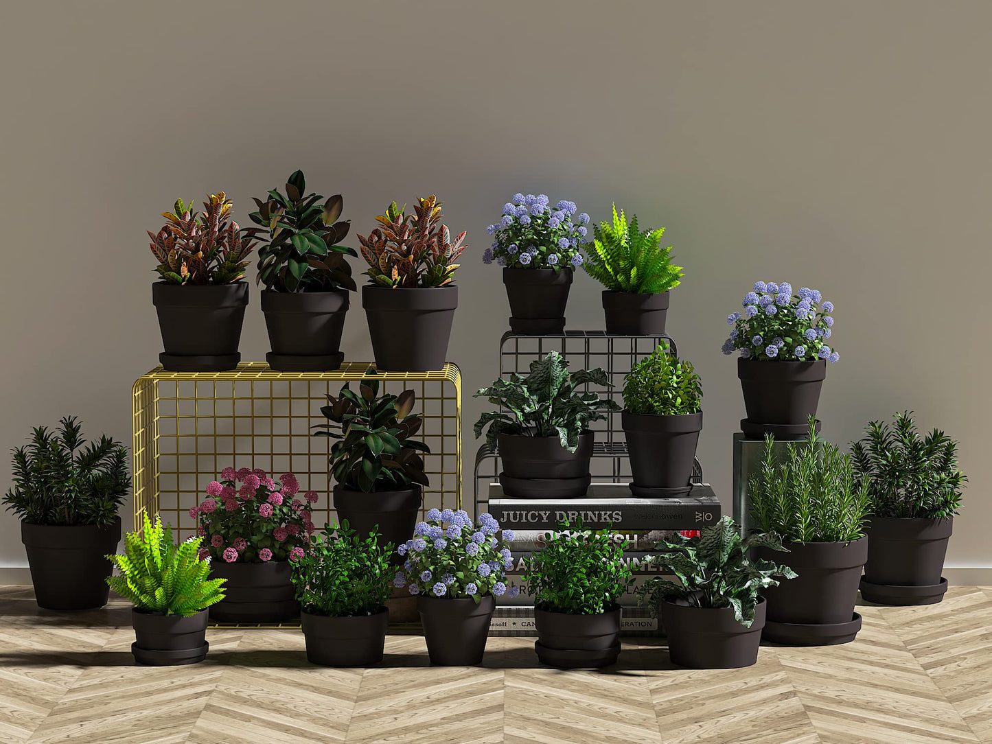 36 Mini Black Flower Pots, 2 inch Clay, Cactus & Succulent Nursery Pots with Drainage, Indoor/Outdoor