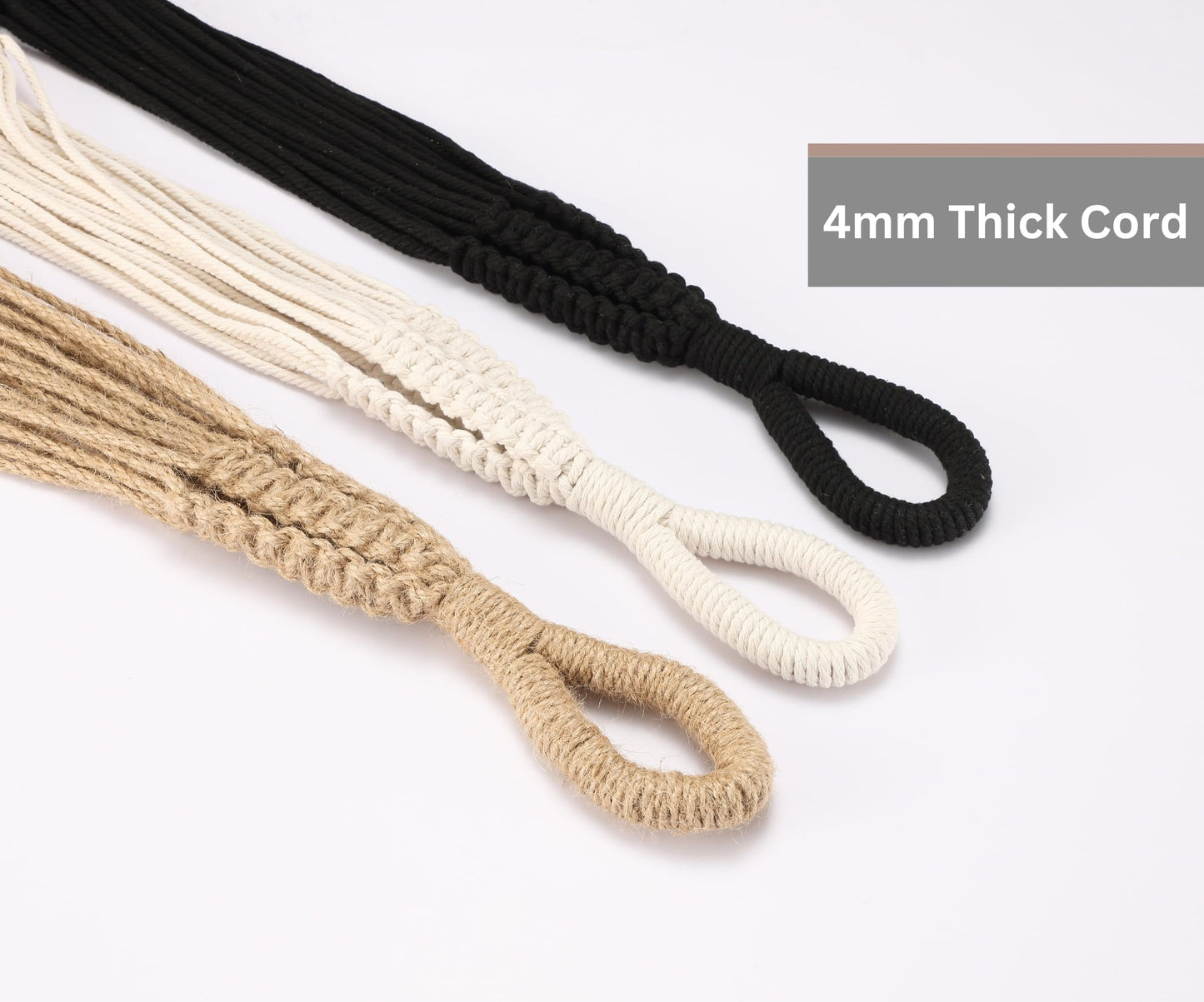 Shineloha Giant XXL 55 Inches Macrame Planter Hanger Large for 15 inch Pot + Swag Hook | Extra Large Hanging Planter for Indoor Plants | No Pot/Plant Included (XXL)