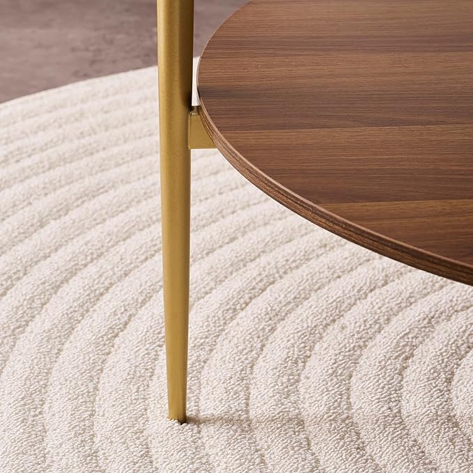 LumFurn Round Coffee Table, Mid-Century Modern Design, D30“ x H17”,
