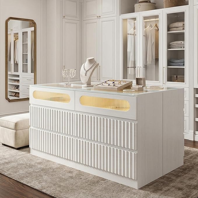 senlin Fluted 6 Drawer Dresser,