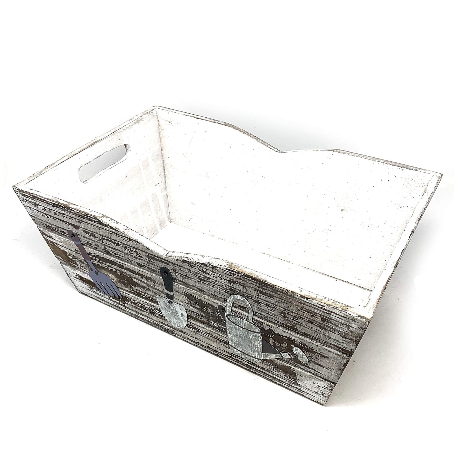 allgala HD88341 3-PC set Wooden Boxes Planter Trough for flower pots - Indoor Outdoor decoration Storage Display Boxes (Style 4)