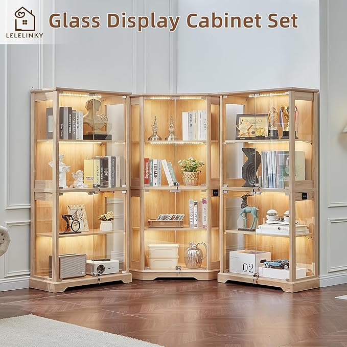LELELINKY Farmhouse Display Cabinet