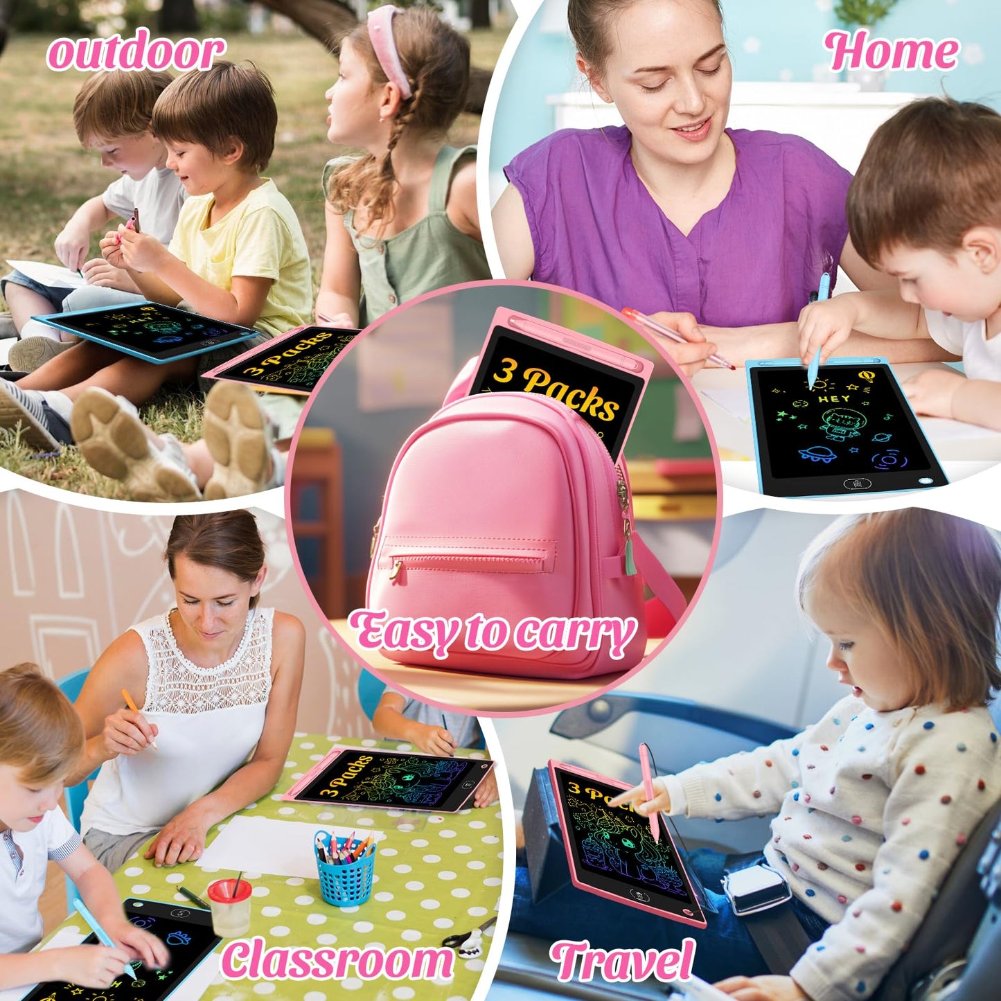 32 Pack LCD Writing Tablet for Kids - Erasable and Reusable Toddler Doodle Board in 8.5 inch, Ideal Drawing Pad for Learning Toy for Ages 3-8, Gift for Girls Boys