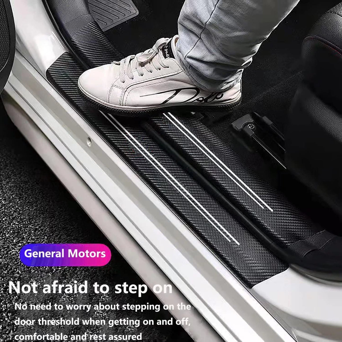 TACOPETS Door sill Protector,Door sill Scratch Protection (Suitable for Most car Models),Anti-Scratch Protection Strips(9PC)