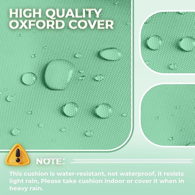 Outdoor Chaise Lounge Chair Cushion Waterproof 74.4 x 22 x 4.7 Inches Memory