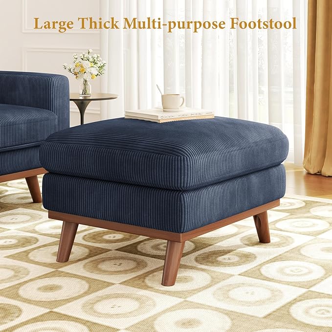 Vesgantti Large Ottoman for Modular Sofa, 29.5" Corduroy Ottoman