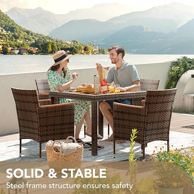 Devoko 5 PCS Furniture, Patio Conversation Set