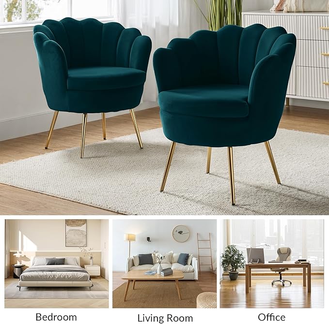 HULALA HOME Modern Velvet Accent Chair