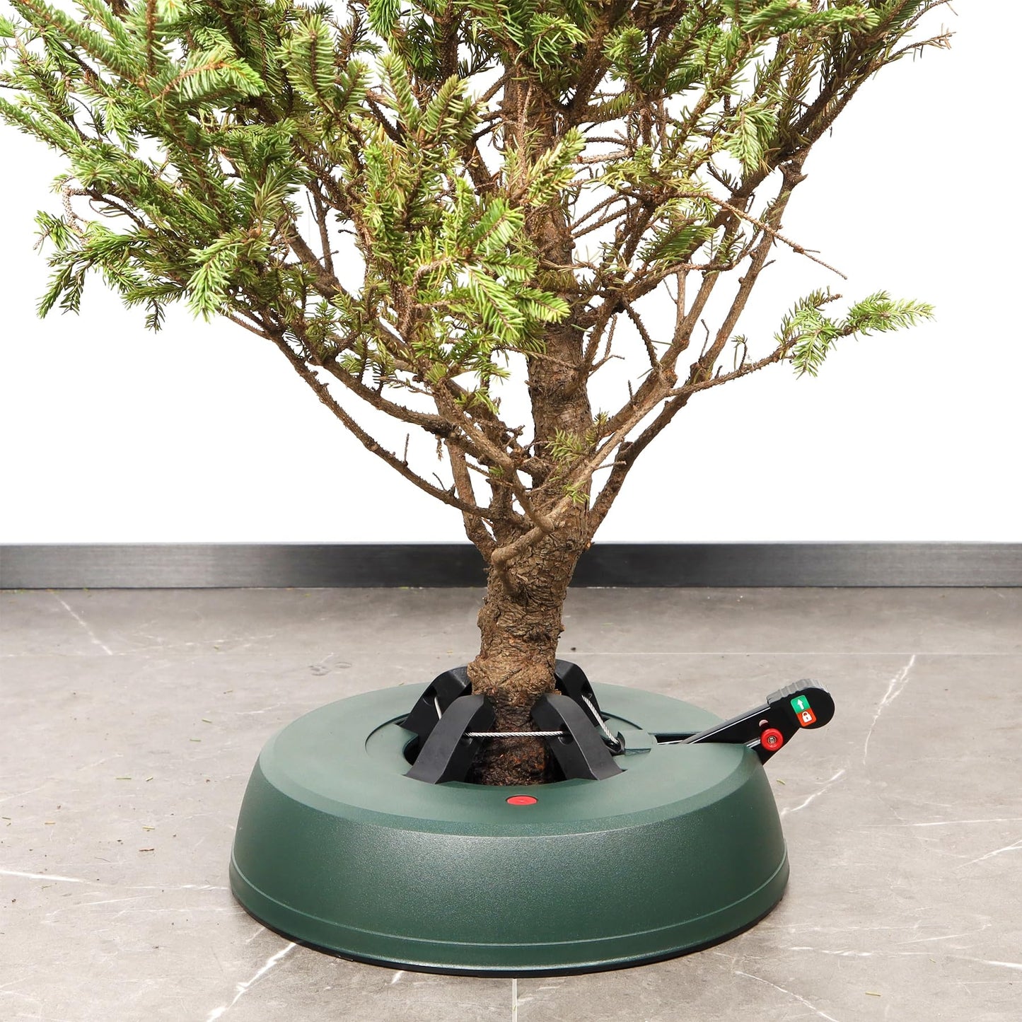 Blissun Christmas Tree Stand with Water Reservoir, Fast Clamp, Foot Pedal, Water Level Indicator, Fits up to 8FT Real Trees