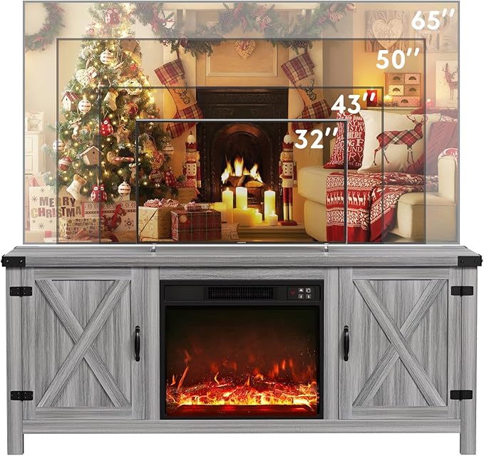 YESHOMY Fireplace TV Stand