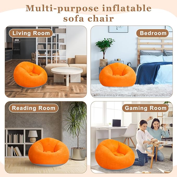 Realspring 6 9 12 Pcs Inflatable Bean Bag Chairs