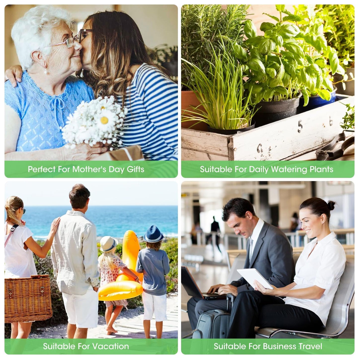 MYMULIKE 12 Pack Self Watering Planter Drip, Slow Watering for Plants Flowerpot, Plant Watering Spikes with Control Valve Switch Automatic Watering System, Plant Watering Devices for Flowerpot Plants