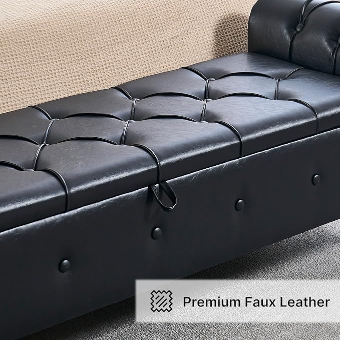67" Storage Bench for Bedroom, End of King Size Benches