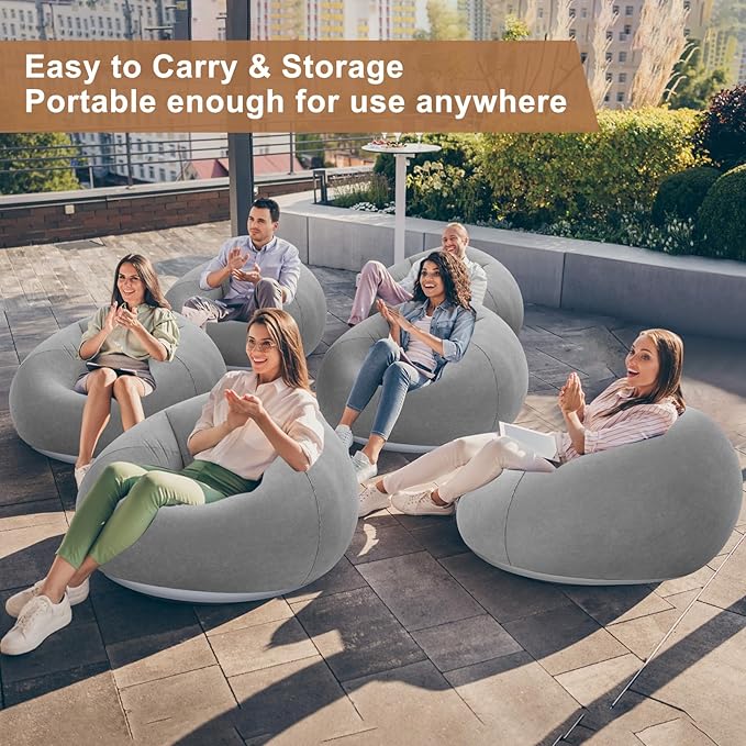 Realspring 6 9 12 Pcs Inflatable Bean Bag Chairs