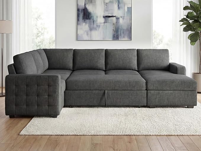 HONBAY Sectional Sleeper Sofa