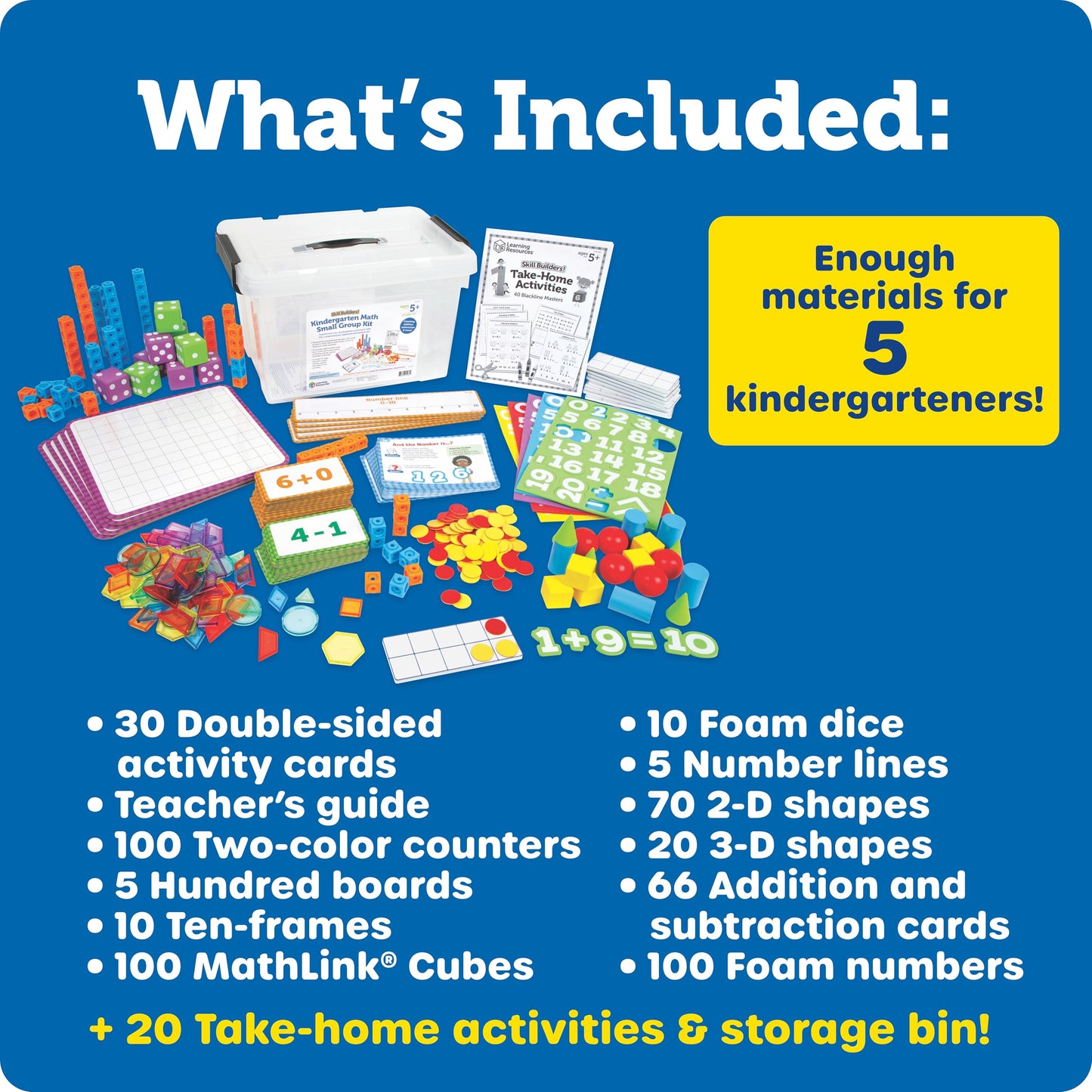 Learning Resources Skill Builders Kindergarten Math Small Group, Math Manipulatives, STEM Activities, Classroom Must Haves, Montessori Toys, School Supplies, Counting Cubes Toys
