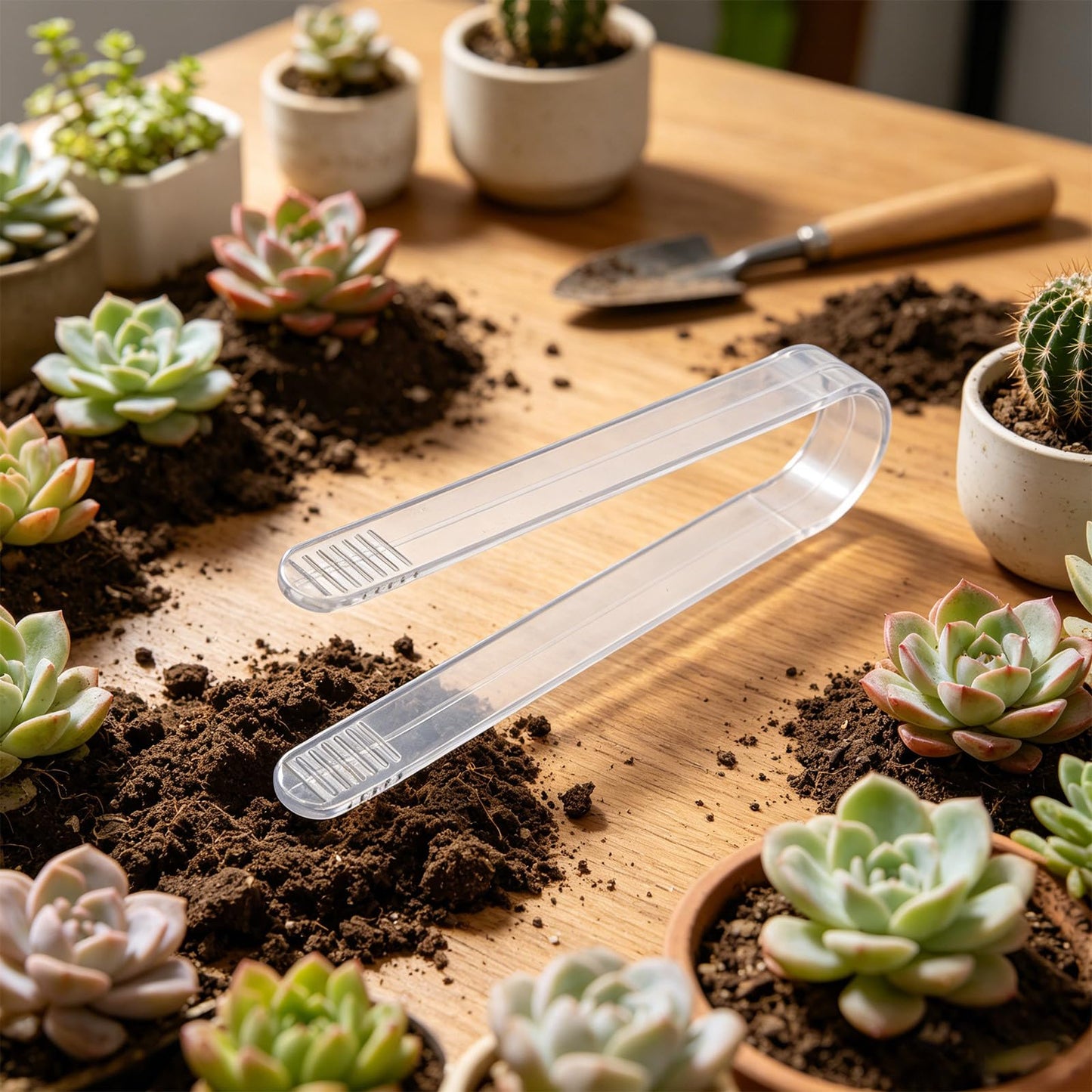 KICHOUSE 10PCS Cactus Tong Tweezers: Transplant Acrylic Transplanting Pliers - Gardening Planting Tool - Protect Hands from Thorn While Handling Cactus