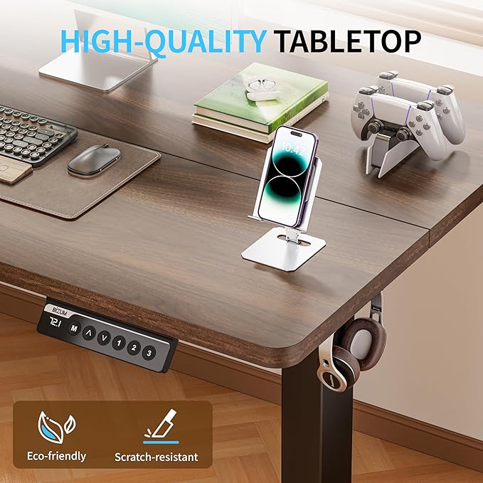 BIZUM Electric Standing Desk, 55x24 inches Height Adjustable Desk, Sit to Stand