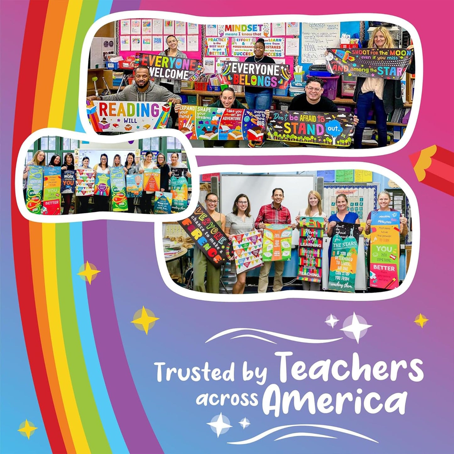 Sproutbrite 2-Pack (13.5" x 39") Educational Math Posters ā Area, Perimeter & Geometry Classroom Decor Banners for Bulletin Board & Wall ā Math Posters for Middle & Elementary School ā Covers Essential Geometry Concepts