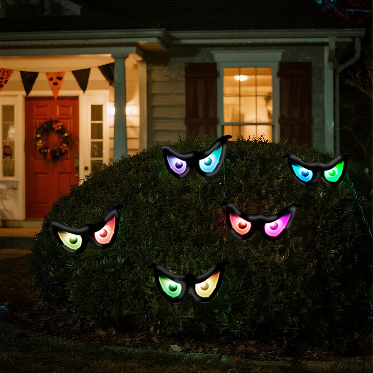 yofit 6.5ft Outdoor Halloween Decorations 5 Pairs Glowing Eyes