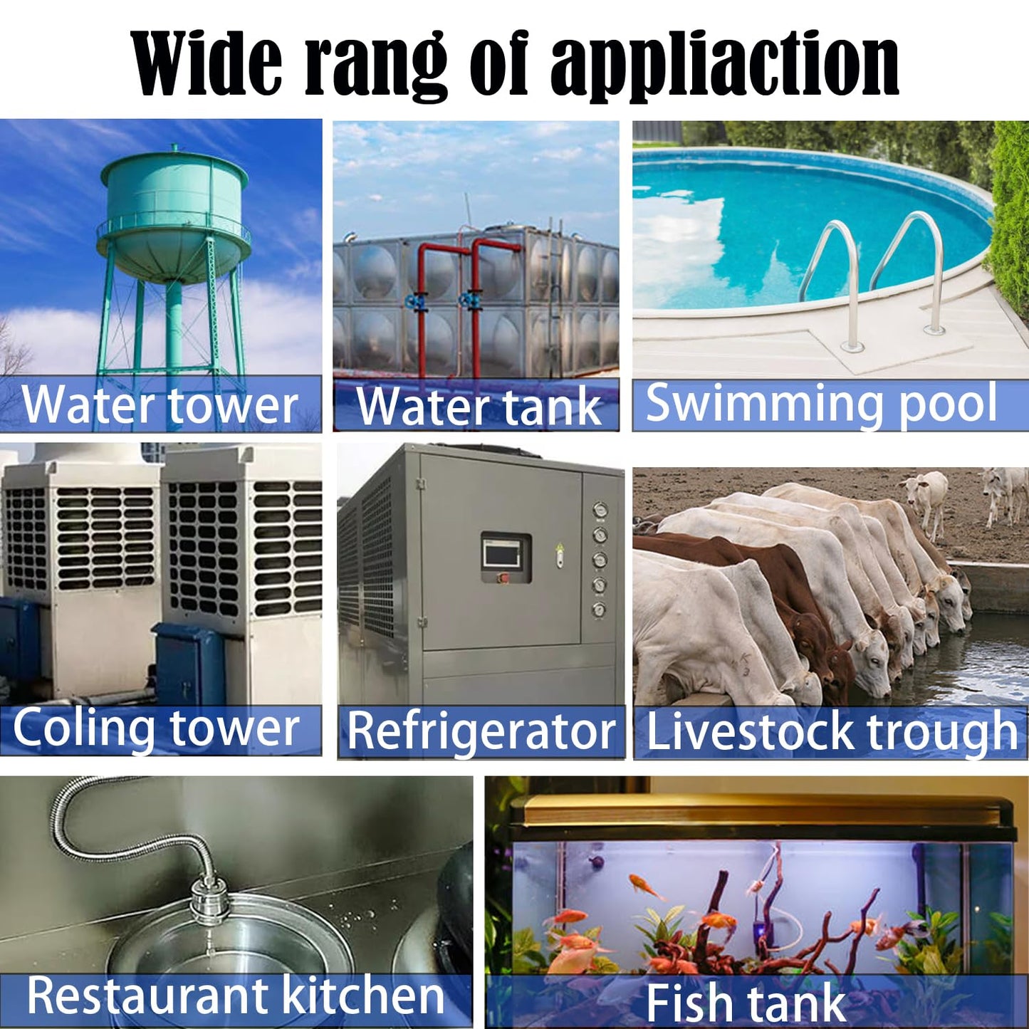 Upgraded Water Float Valve With 1/2" Bend and Adapters, 304 Stainless Steel Automatic Waterline Controller for Cistern, Aquarium, Livestock Trough and Pool