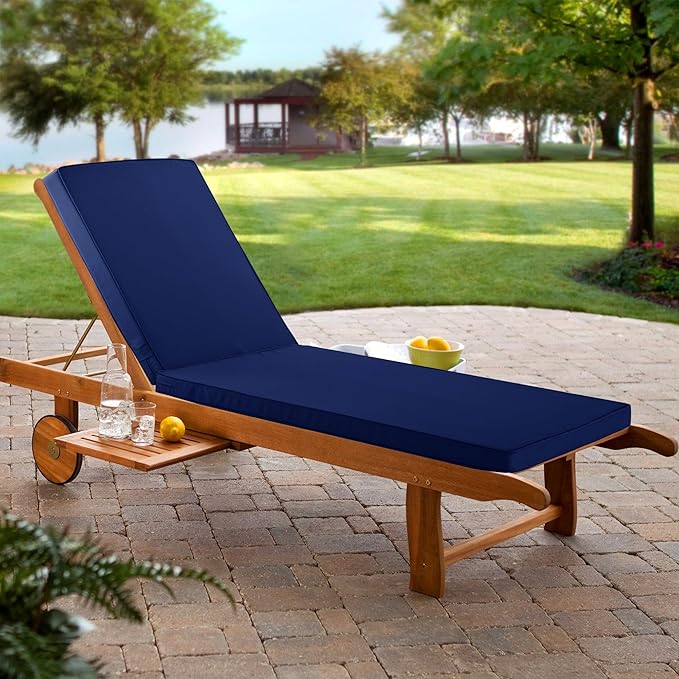 Chaise Lounge Cushion for Outdoor Furniture, Waterproof Fade and Tear Resistant