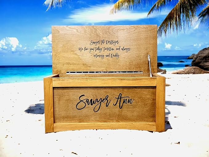 Personalized Engraved Wooden Toy Box