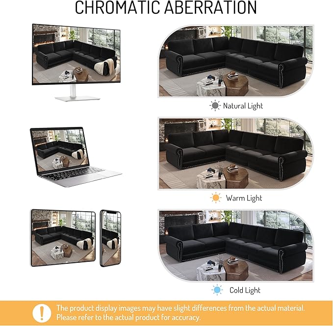 118" L-Shaped Sleeper Couch Bed