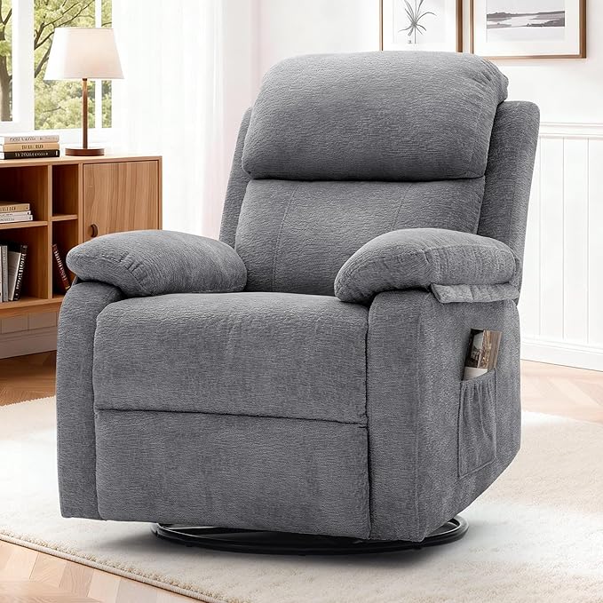 Korser Recliner Chair, 360 Swivel Rocker Chair