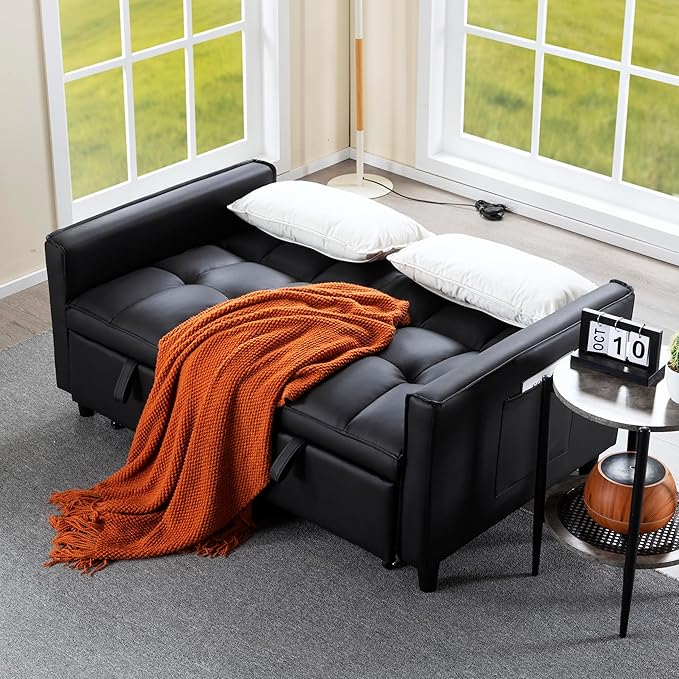 3 in 1 Convertible Sofa Bed, Loveseat Sleeper Sofa