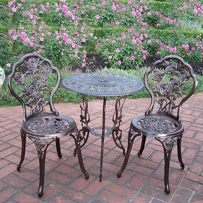 Oakland Living 3-Piece Rose Bistro Set