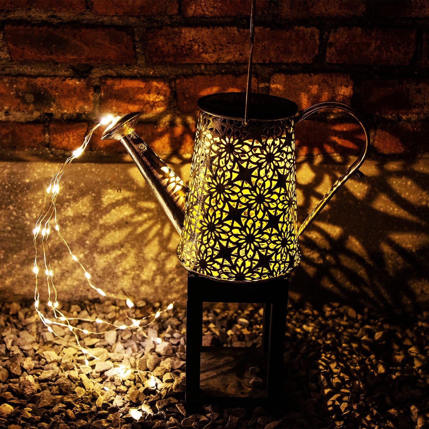 VOOKRY Solar Watering Can Lights, 2 Pack Retro Large Hanging Solar Lights Outdoor Decorative Waterproof Garden Decor for Outside Patio Yard Porch Lawn, Gifts for Mom Women Grandma Birthday