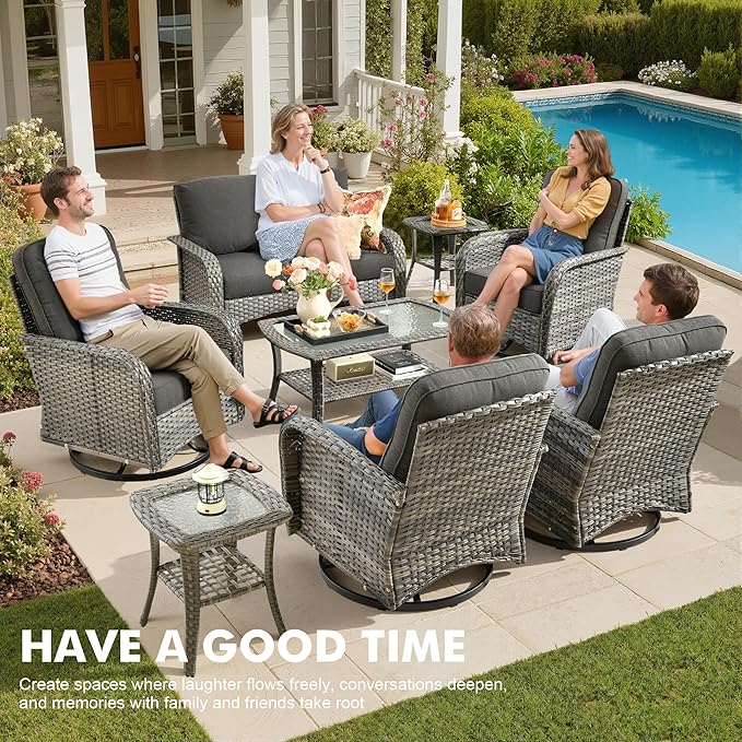 Weaxty 8 Pieces Outdoor Patio Furniture Sets