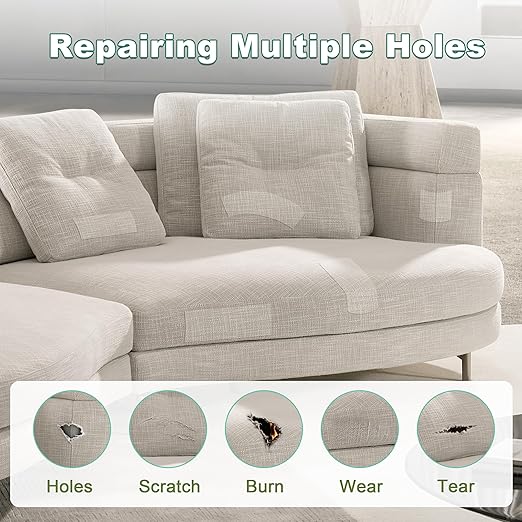 Besezx Linen Fabric Repair Tape, 3x79 Inch Self Adhesive Repair Patches