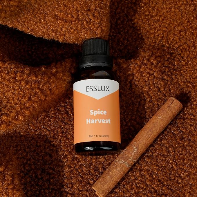 Spice Harvest Fragrance Oil, ESSLUX Aromatherapy Essential Scented Oils for Home for Diffuser, Massage, Soap, Candle Making Scents, Perfume, Humidifier, 30 ml