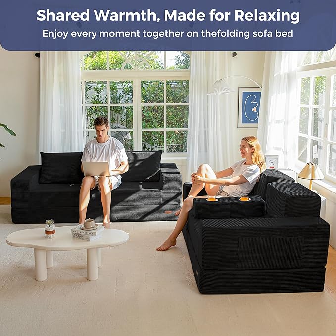 MAXYOYO Convertible Sofa Bed, Folding Sleeper Chair