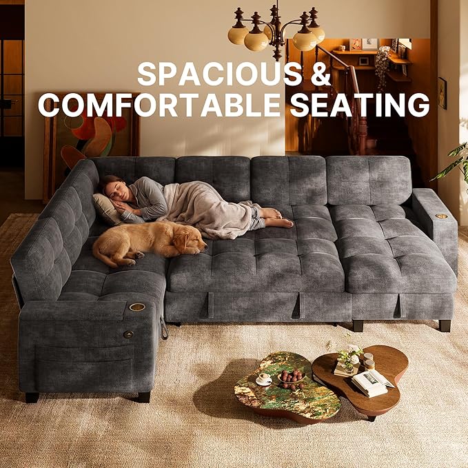 Marsail 110" Sectional Sleeper Sofa