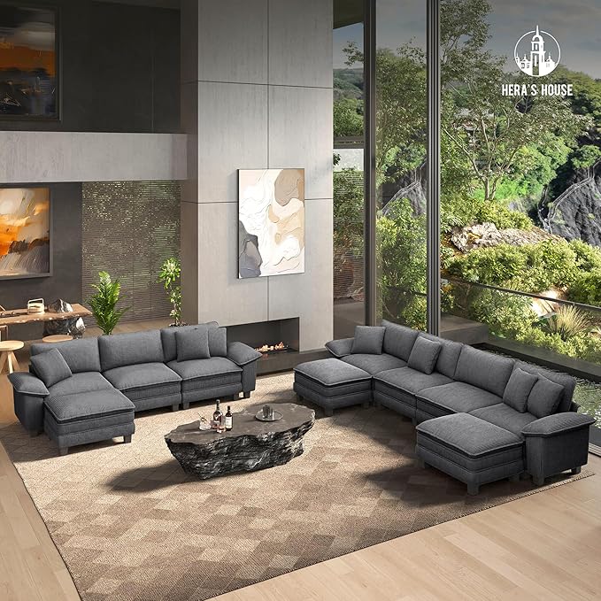 HERA'S HOUSE 158" Modular Sectional Sofa, Oversized L Shaped Couches