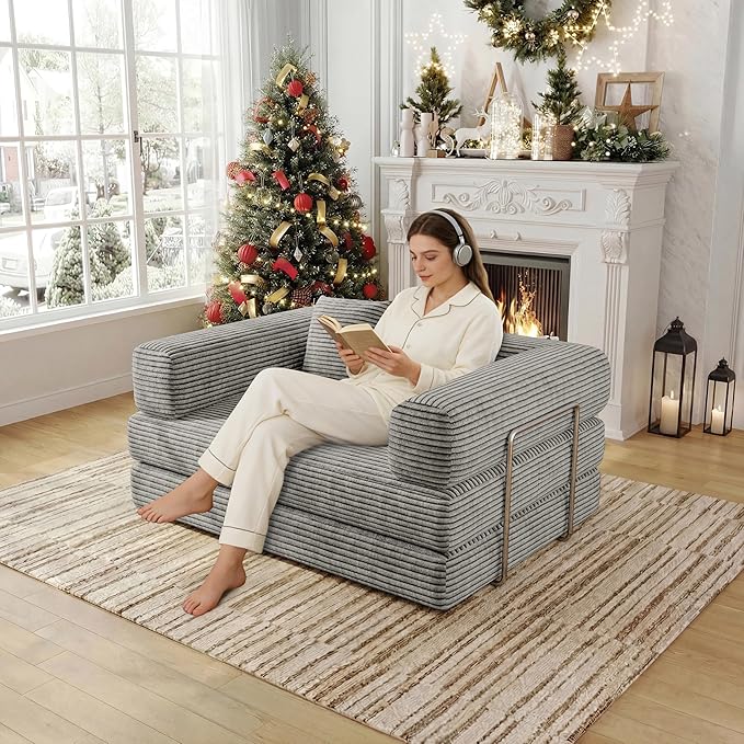 BSHOMGI 4 in 1 Futon Sofa Bed Queen Size